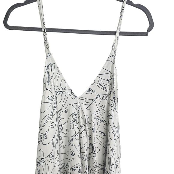 World Market Dress Knee Length Dress Swing Dress Sleeveless Dress L/XL White - Picture 2 of 8